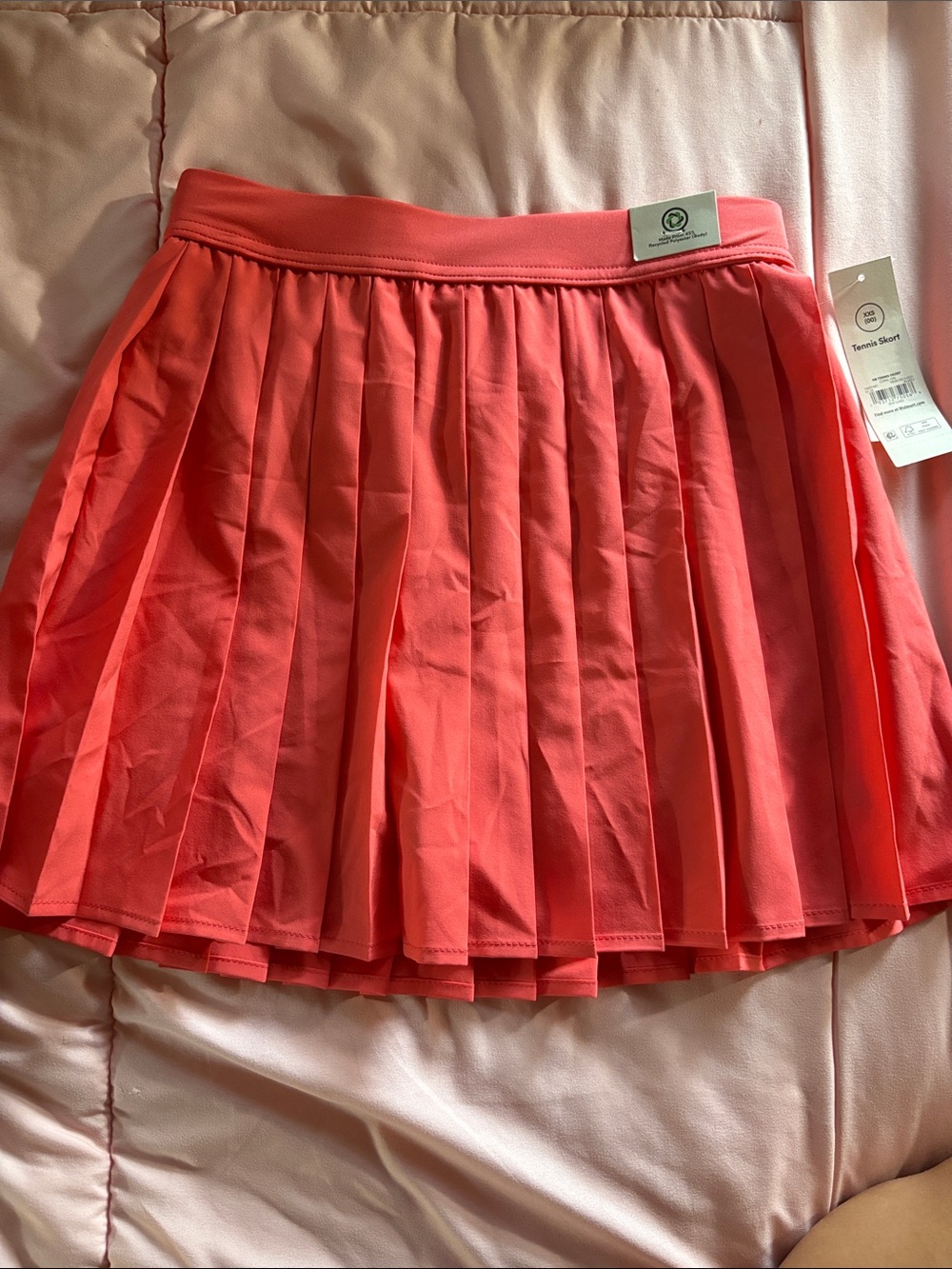 Women’s Pleated Tennis Skirt - Coral Pink